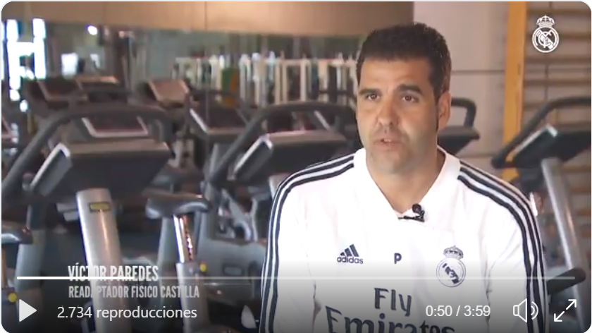 Video del Proceso de Readaptación (Equipo multidisciplinar) Real Madrid